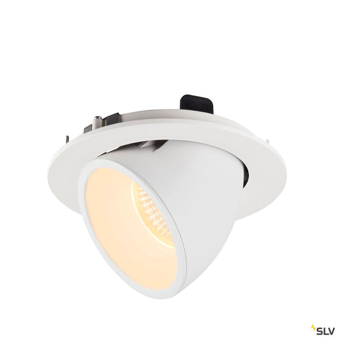 NUMINOS GIMBLE L, white recessed ceiling light, 3000K 20°