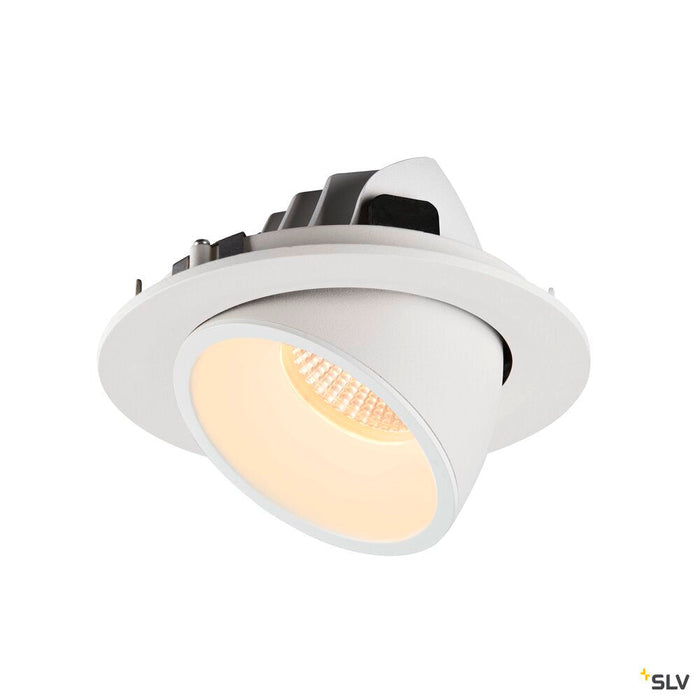 NUMINOS GIMBLE L, white recessed ceiling light, 3000K 20°