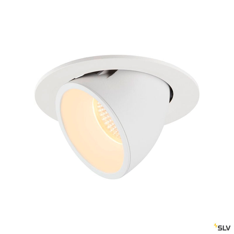 NUMINOS GIMBLE L, white recessed ceiling light, 3000K 40°