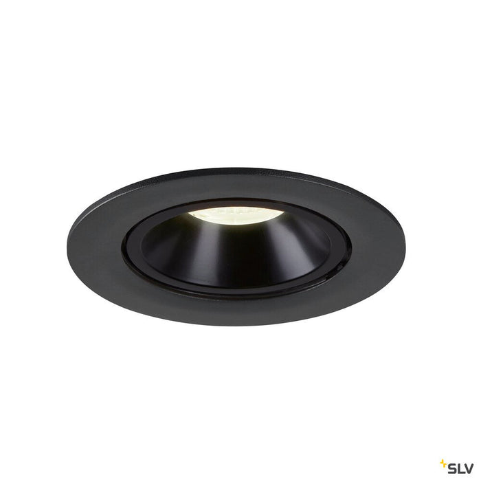 NUMINOS GIMBLE L, black recessed ceiling light, 4000K 20°