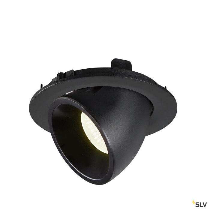 NUMINOS GIMBLE L, black recessed ceiling light, 4000K 20°