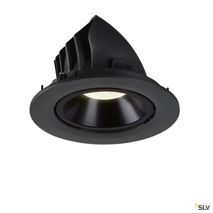 NUMINOS GIMBLE L, black recessed ceiling light, 4000K 20°