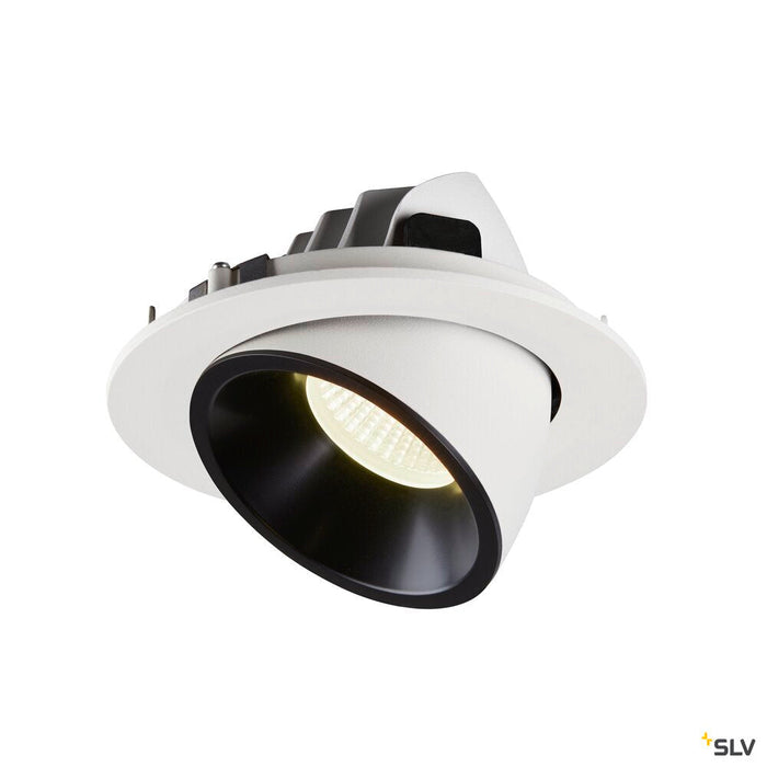 NUMINOS GIMBLE L, white / black recessed ceiling light, 4000K 20°