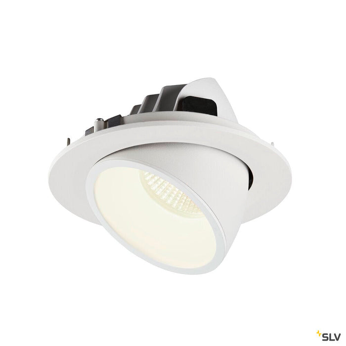 NUMINOS GIMBLE L, white recessed ceiling light, 4000K 20°