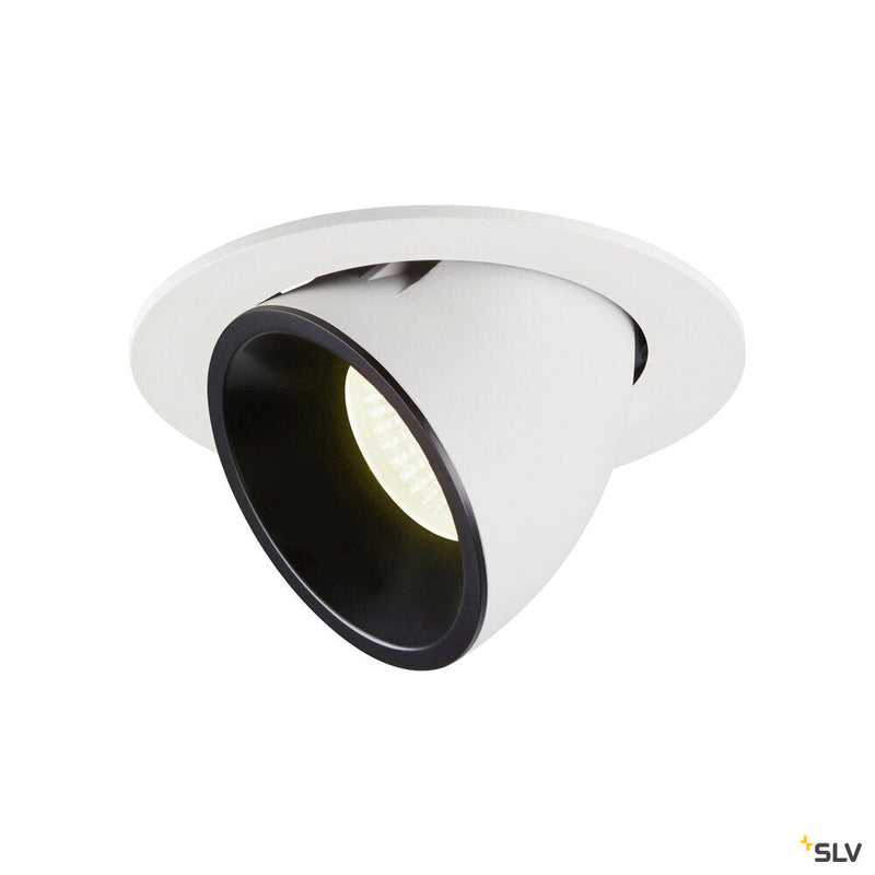 NUMINOS GIMBLE L, white / black recessed ceiling light, 4000K 55°