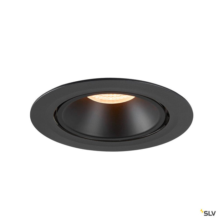 NUMINOS GIMBLE XL, black recessed ceiling light, 2700K 20°