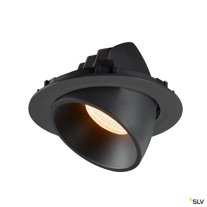 NUMINOS GIMBLE XL, black recessed ceiling light, 2700K 20°