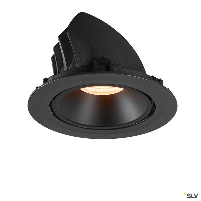 NUMINOS GIMBLE XL, black recessed ceiling light, 2700K 20°