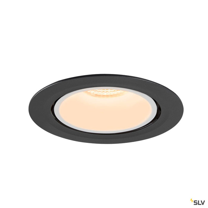 NUMINOS GIMBLE XL, black / white recessed ceiling light, 2700K 20°