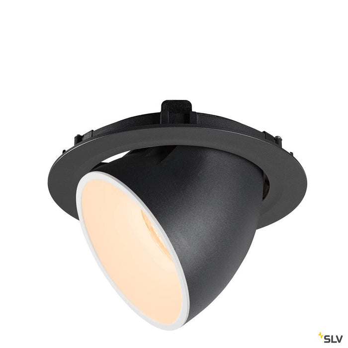 NUMINOS GIMBLE XL, black / white recessed ceiling light, 2700K 20°