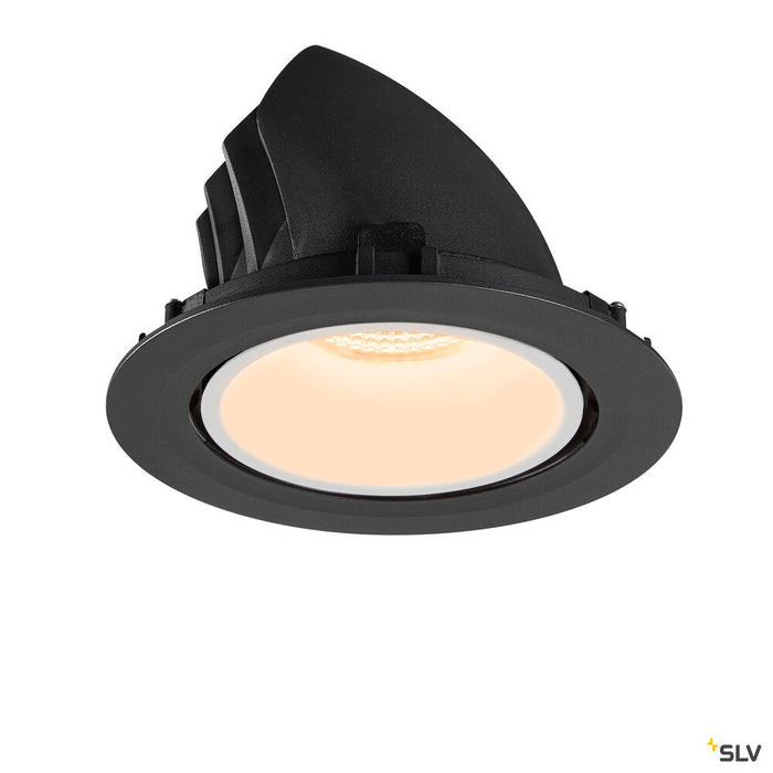 NUMINOS GIMBLE XL, black / white recessed ceiling light, 2700K 20°