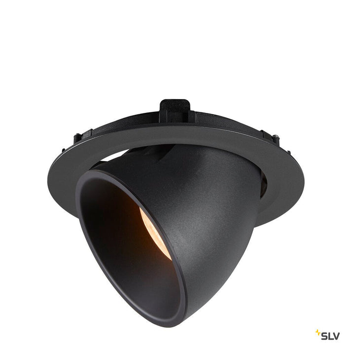 NUMINOS GIMBLE XL, black recessed ceiling light, 2700K 40°