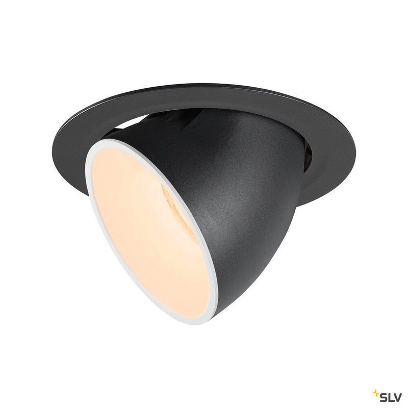 NUMINOS GIMBLE XL, black / white recessed ceiling light, 2700K 55°