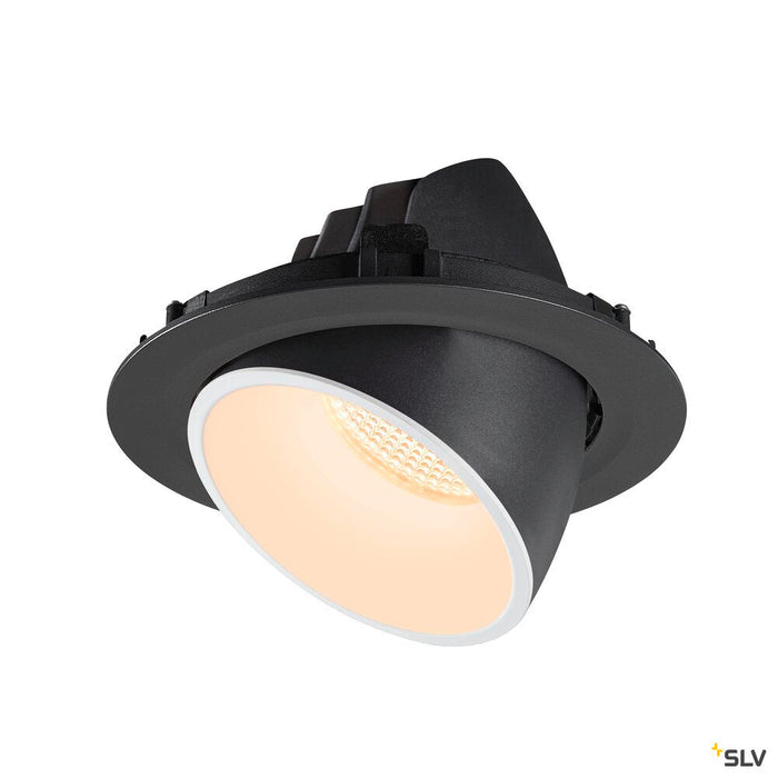 NUMINOS GIMBLE XL, black / white recessed ceiling light, 2700K 55°