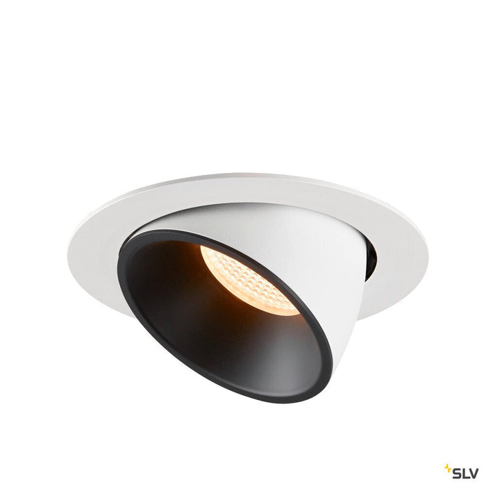 NUMINOS GIMBLE XL, white / black recessed ceiling light, 2700K 20°