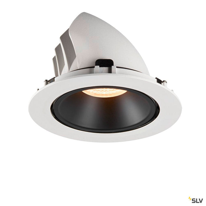 NUMINOS GIMBLE XL, white / black recessed ceiling light, 2700K 20°