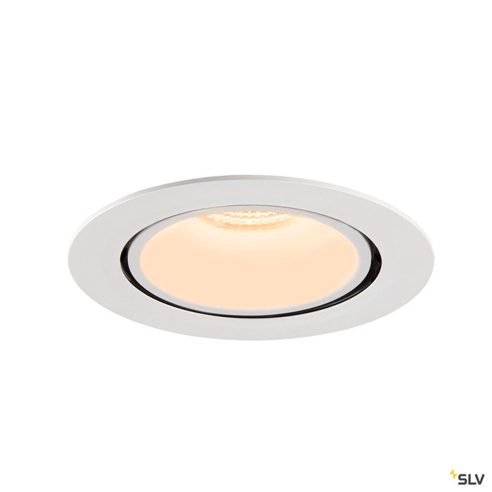 NUMINOS GIMBLE XL, white recessed ceiling light, 2700K 20°