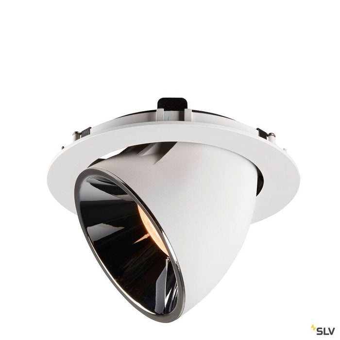 NUMINOS GIMBLE XL, white / chrome recessed ceiling light, 2700K 20°