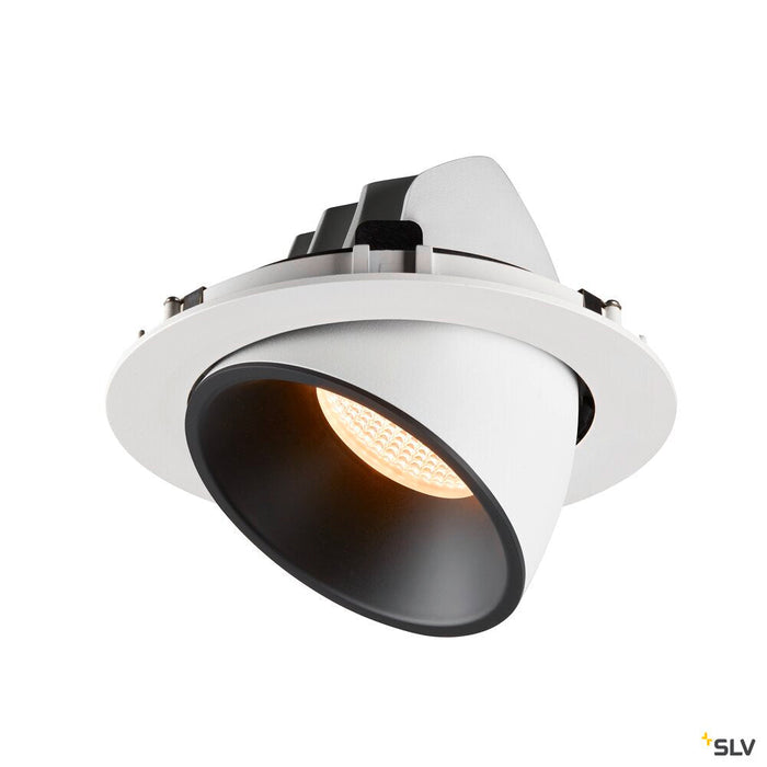 NUMINOS GIMBLE XL, white / black recessed ceiling light, 2700K 40°