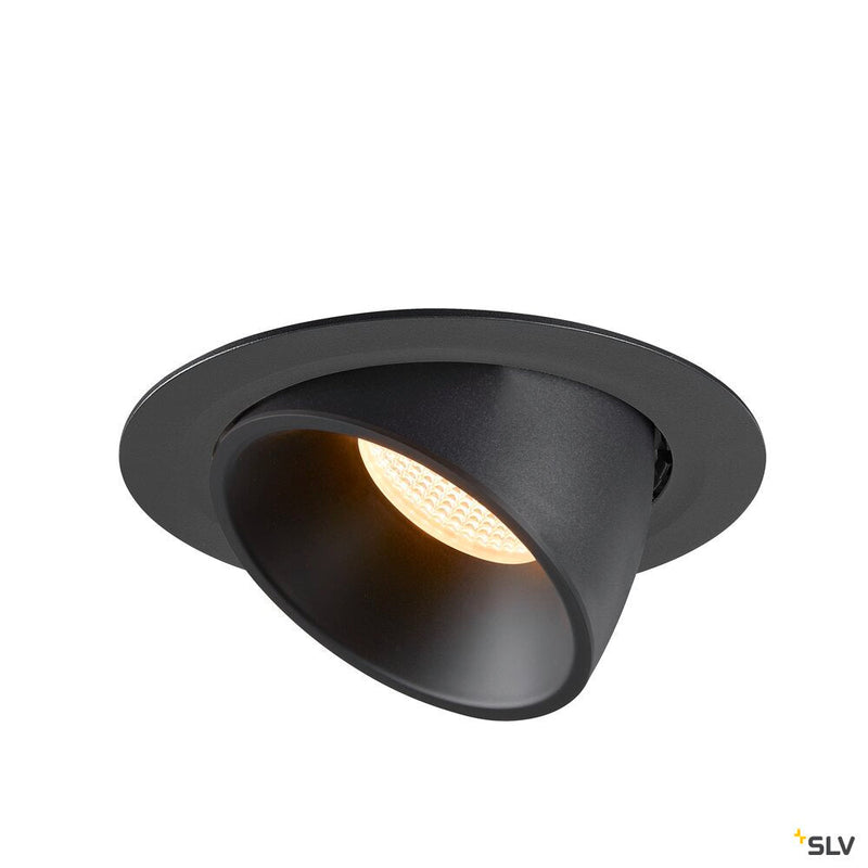 NUMINOS GIMBLE XL, black recessed ceiling light, 3000K 20°