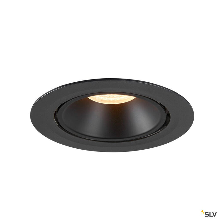 NUMINOS GIMBLE XL, black recessed ceiling light, 3000K 20°