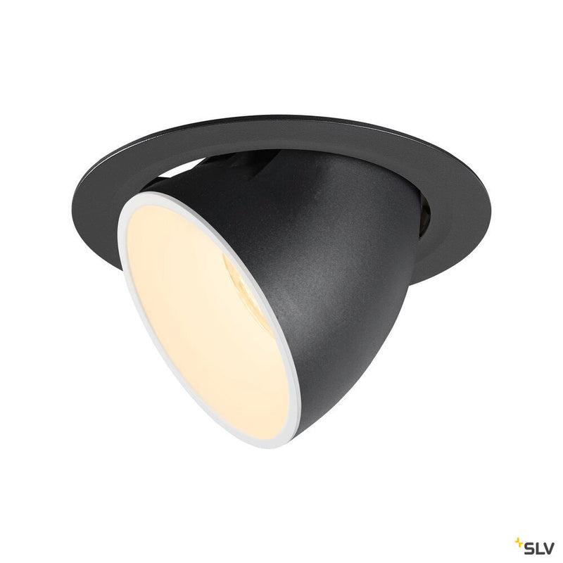 NUMINOS GIMBLE XL, black / white recessed ceiling light, 3000K 20°