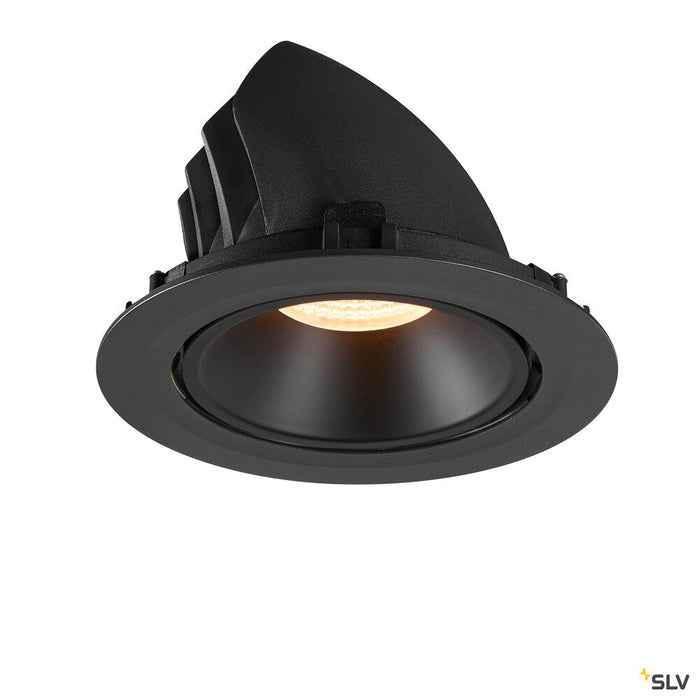 NUMINOS GIMBLE XL, black recessed ceiling light, 3000K 40°