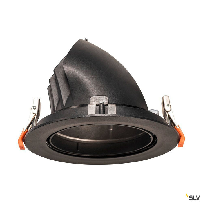 NUMINOS GIMBLE XL, black recessed ceiling light, 3000K 40°