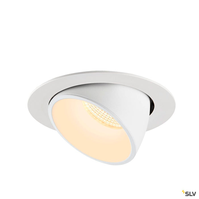 NUMINOS GIMBLE XL, white recessed ceiling light, 3000K 20°