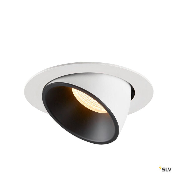 NUMINOS GIMBLE XL, white / black recessed ceiling light, 3000K 40°