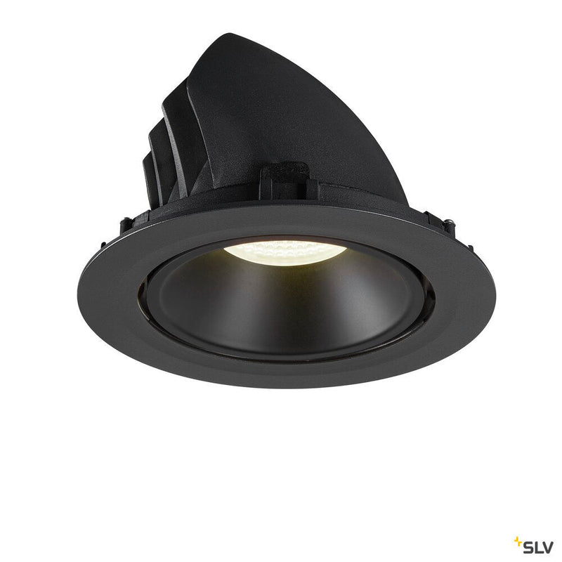 NUMINOS GIMBLE XL, black recessed ceiling light, 4000K 20°