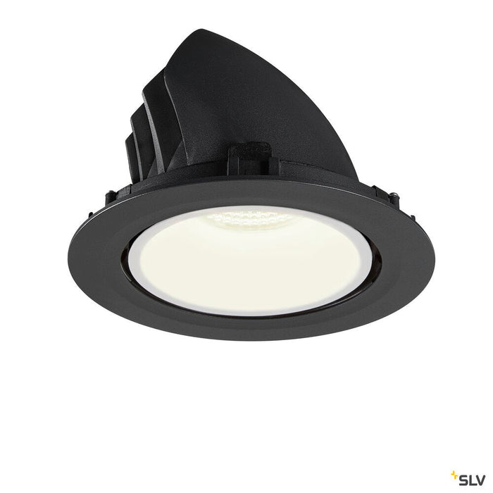 NUMINOS GIMBLE XL, black / white recessed ceiling light, 4000K 20°