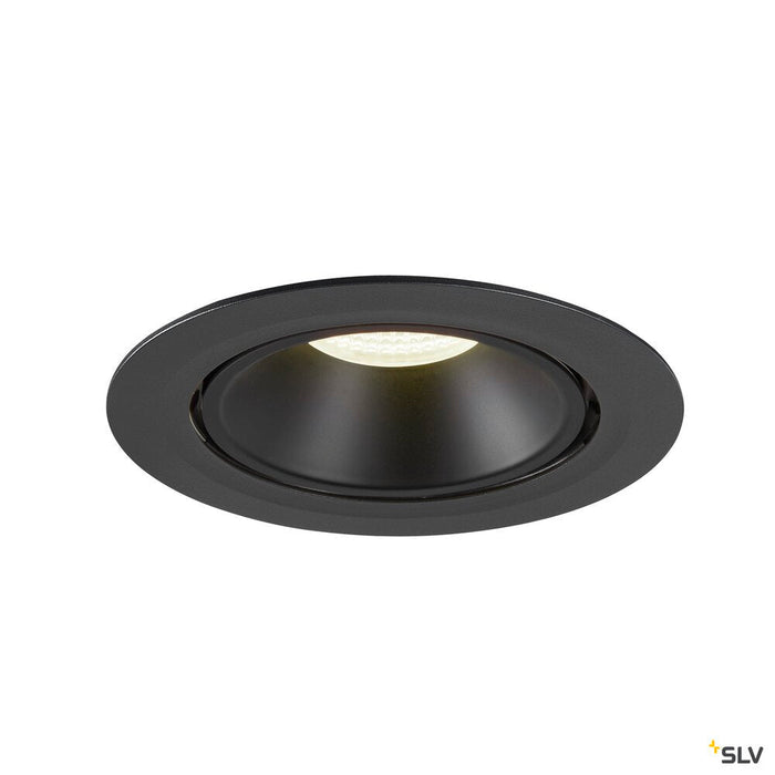 NUMINOS GIMBLE XL, black recessed ceiling light, 4000K 40°