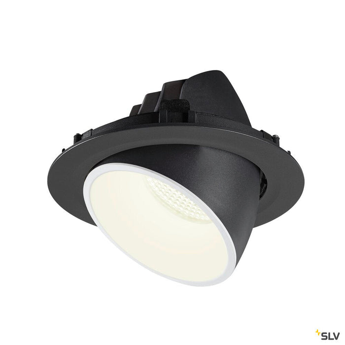 NUMINOS GIMBLE XL, black / white recessed ceiling light, 4000K 40°