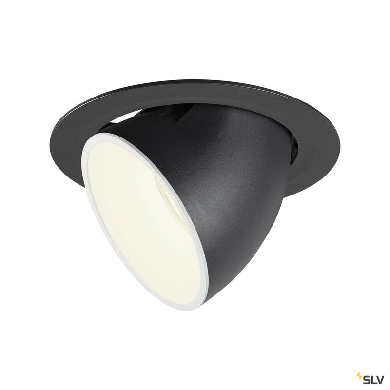 NUMINOS GIMBLE XL, black / white recessed ceiling light, 4000K 55°
