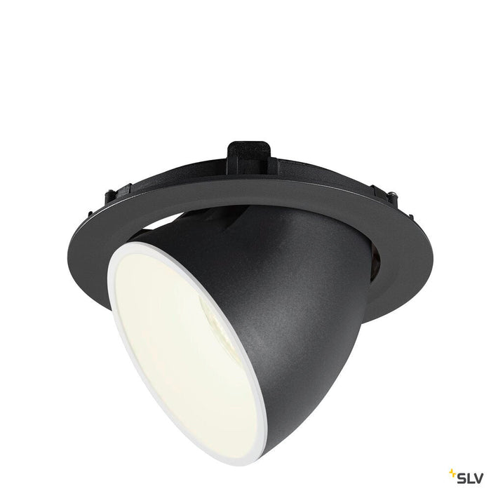 NUMINOS GIMBLE XL, black / white recessed ceiling light, 4000K 55°