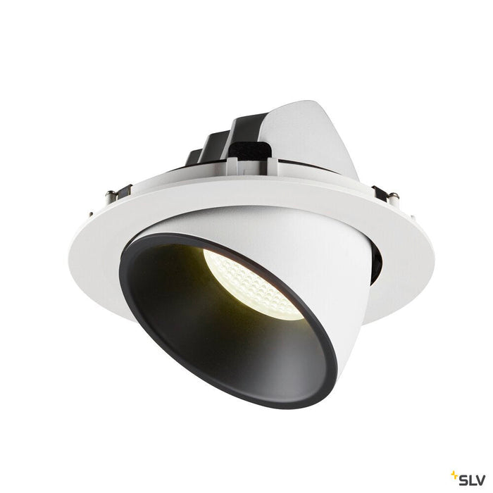 NUMINOS GIMBLE XL, white / black recessed ceiling light, 4000K 20°