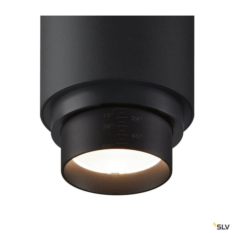 NUMINOS ZOOM M DALI, black 3-phase spot, 20W 4000K 15-60°