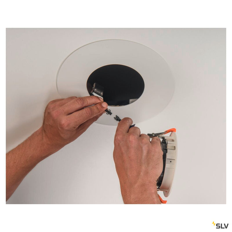 NUMINOS GIMBLE M, white / chrome recessed ceiling light, 3000K 40°