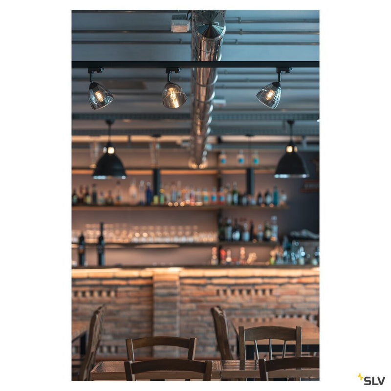 PARA CONE GL GU10, bamboo / transparent 3-phase spot