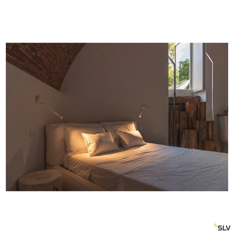 KARPO GOOSE, white wall-mounted light, 5.8W 3000K 40°