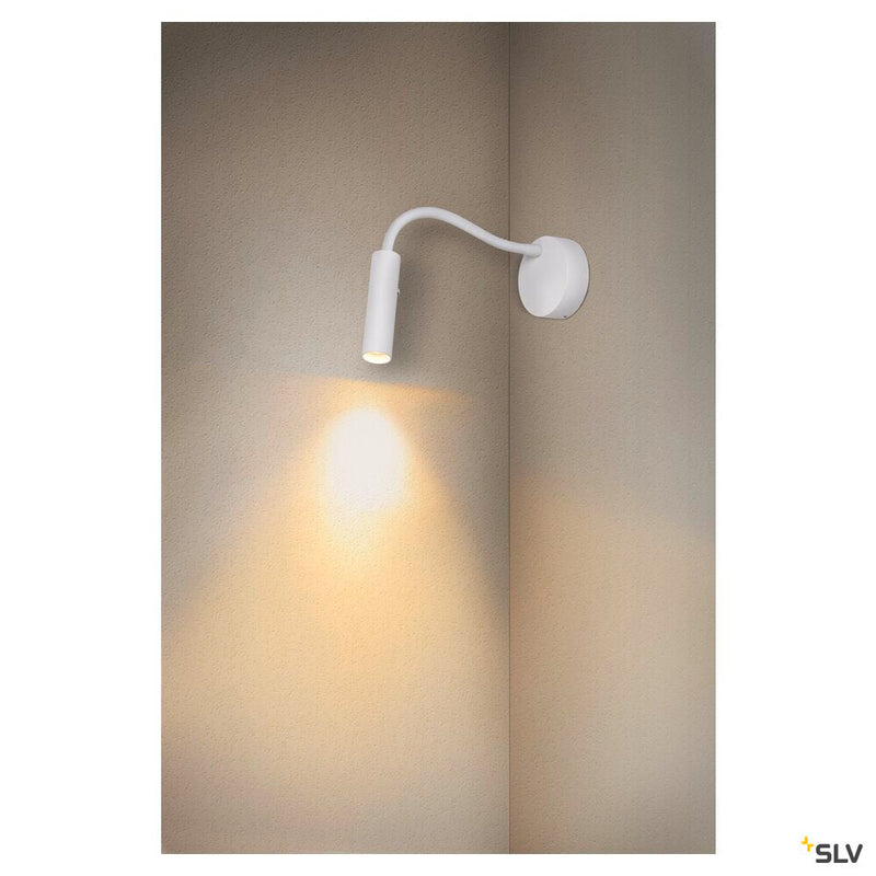 KARPO GOOSE, white wall-mounted light, 5.8W 3000K 40°