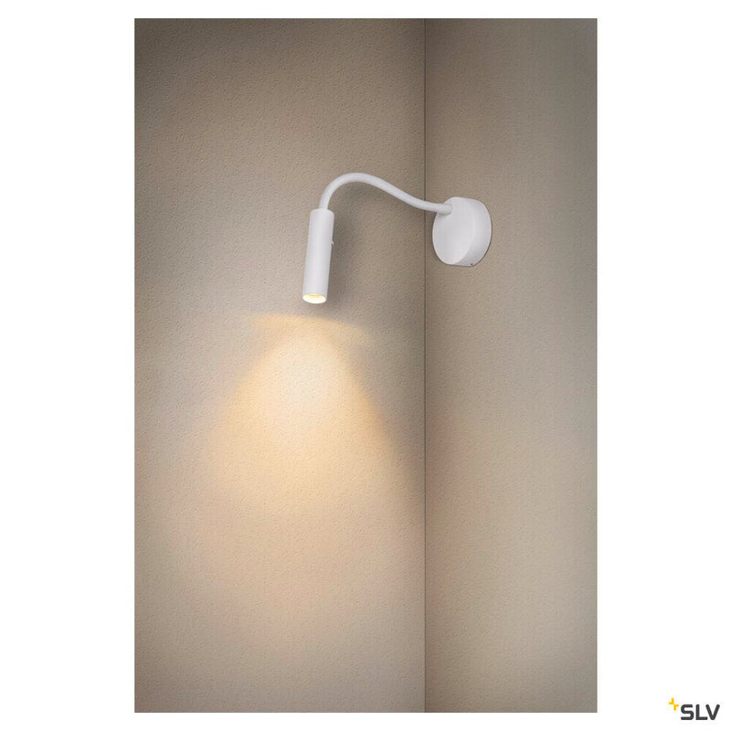 KARPO GOOSE, white wall-mounted light, 5.8W 3000K 40°