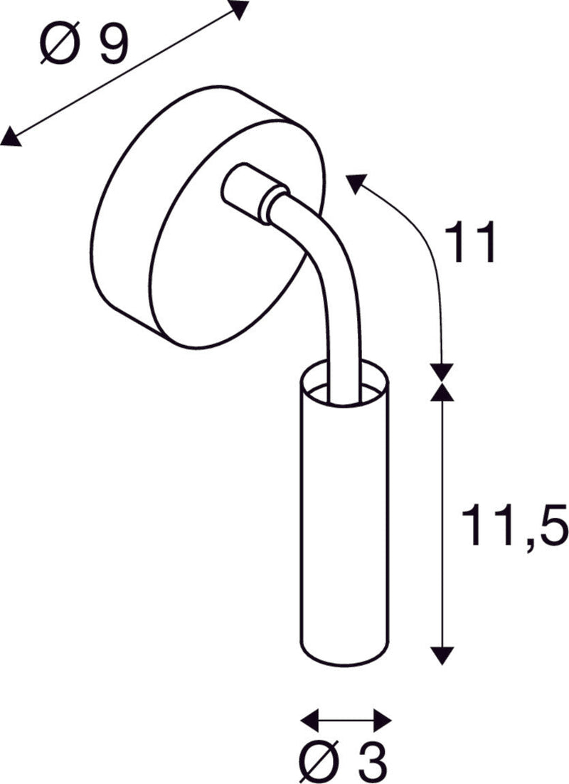 KARPO GOOSE, white wall-mounted light, 5.8W 3000K 40°