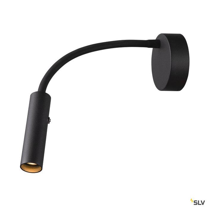 KARPO GOOSE, black wall-mounted light, 5.8W 3000K 40°