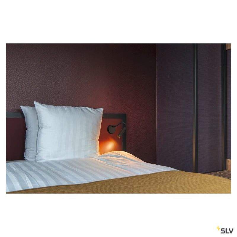 KARPO GOOSE, black wall-mounted light, 5.8W 3000K 40°