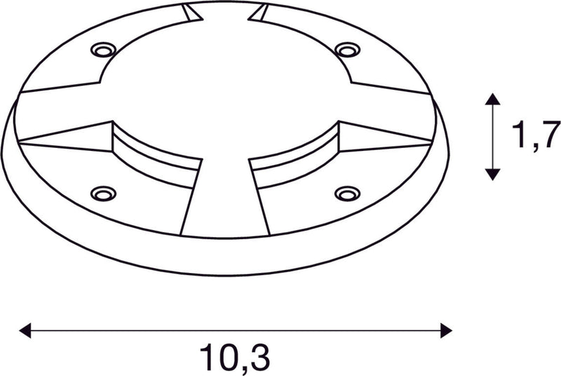 SMALL PLOT, stainless steel 4-slot cover