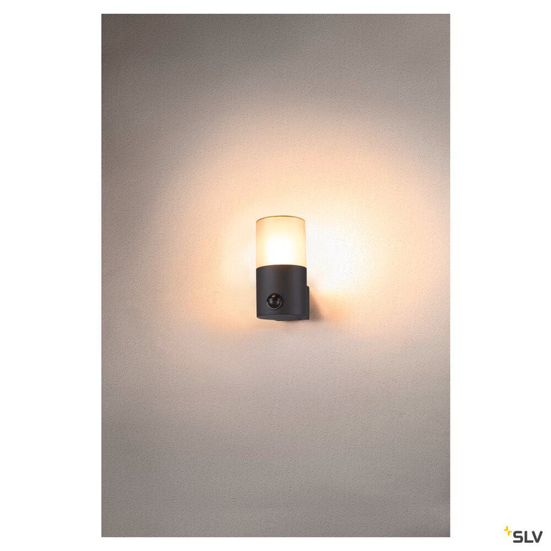 GRAFIT E27 round Sensor, anthracite wall-mounted light