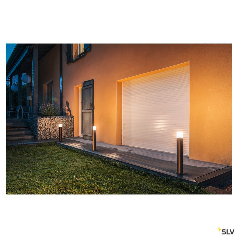 GRAFIT E27 60 Pole round, anthracite free-standing lamp