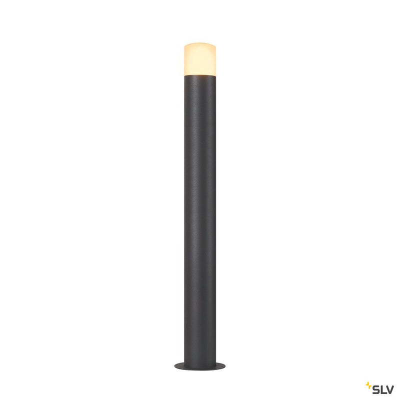 GRAFIT E27 90 Pole round, anthracite free-standing lamp